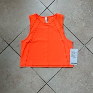 Lululemon Sculpt Cropped Tank Top in Highlight Orange Size 6
